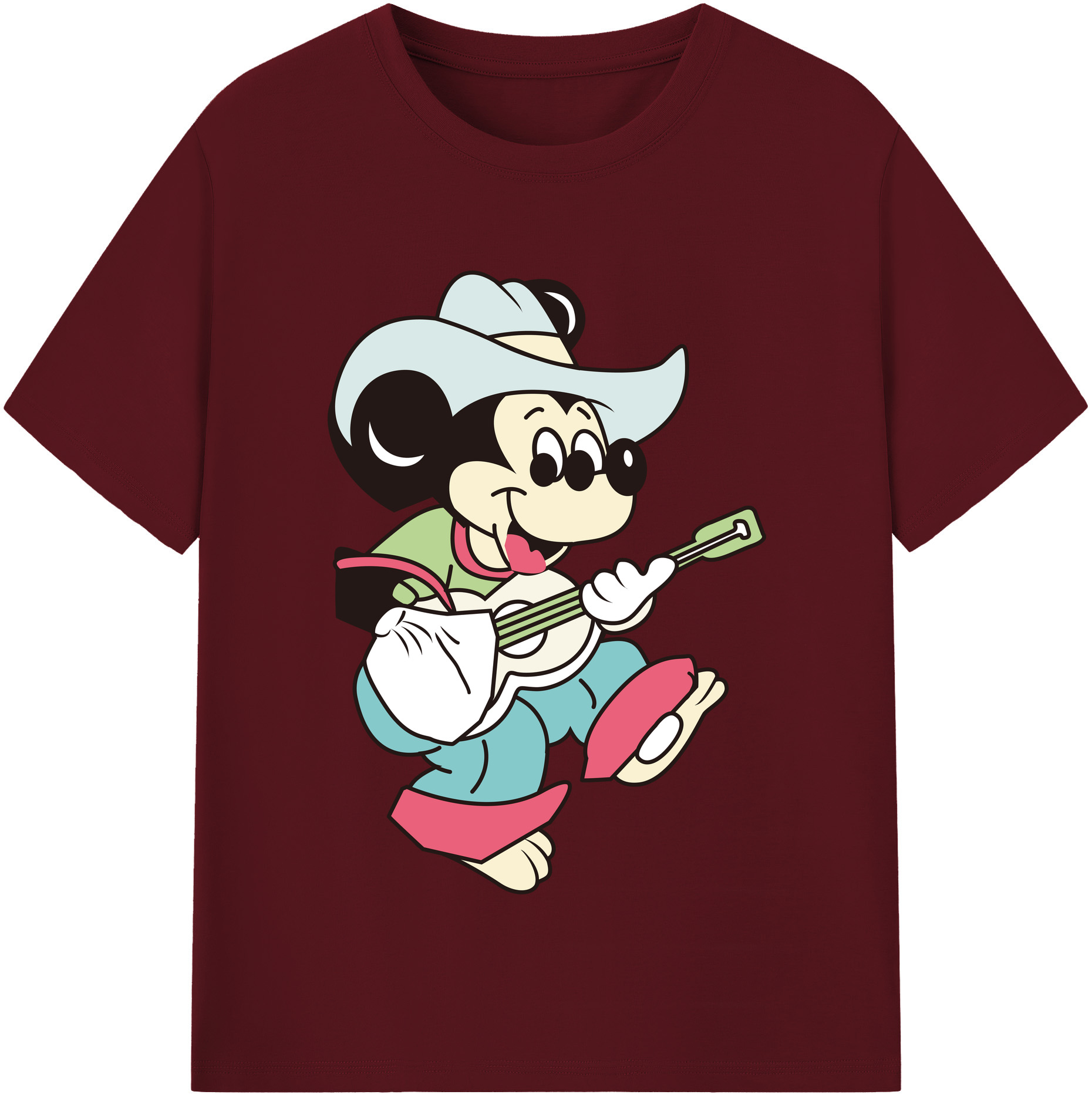 （画像用） ミッキーマウス Mickey Mouse 綿100％半袖Tシャツ（フロントプリント）